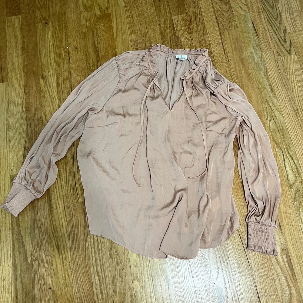 Josette Pink Relaxed Ruffled Blouse